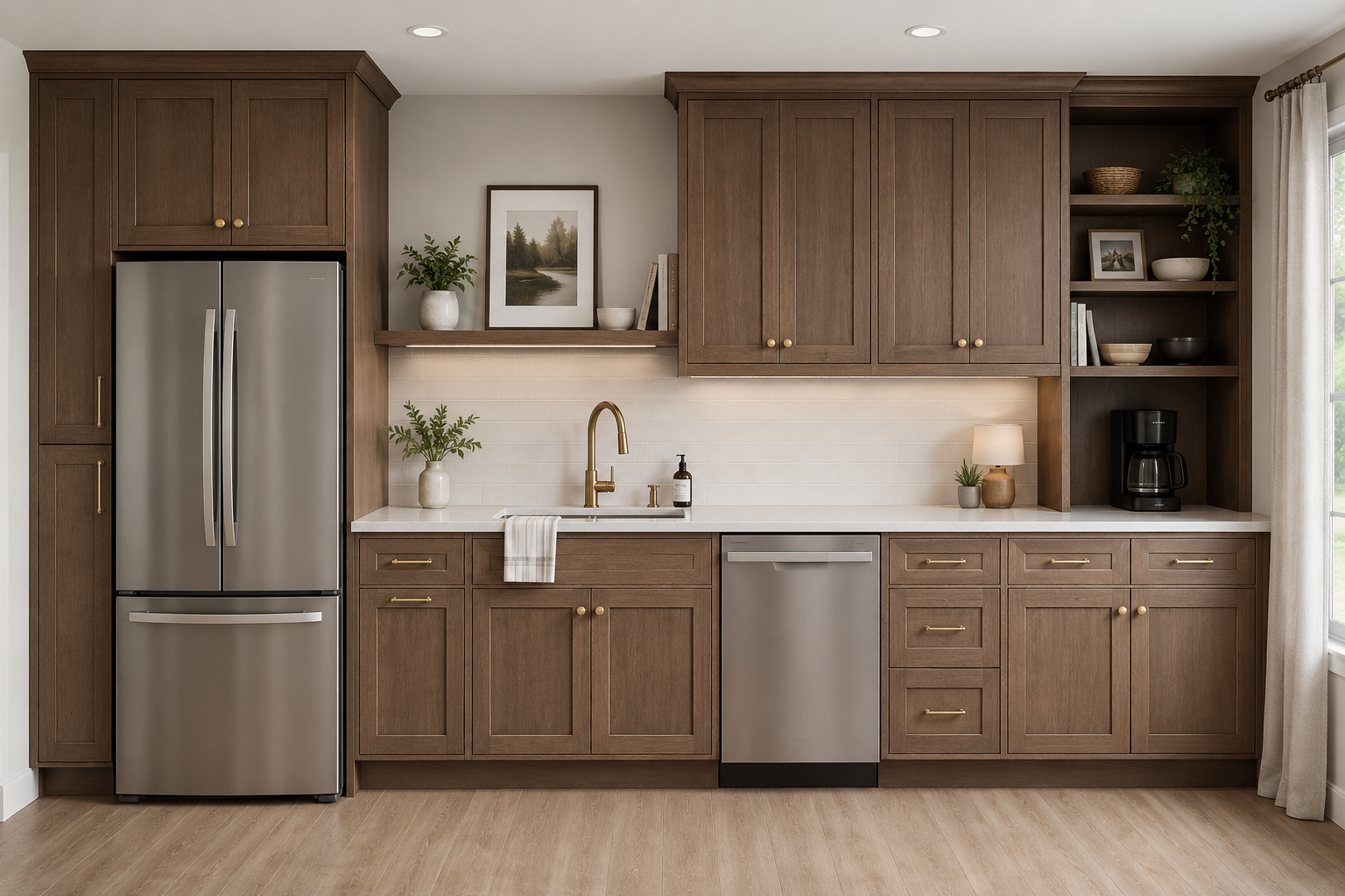 Stained Rift Red Oak Kitchen — Huxley, IA